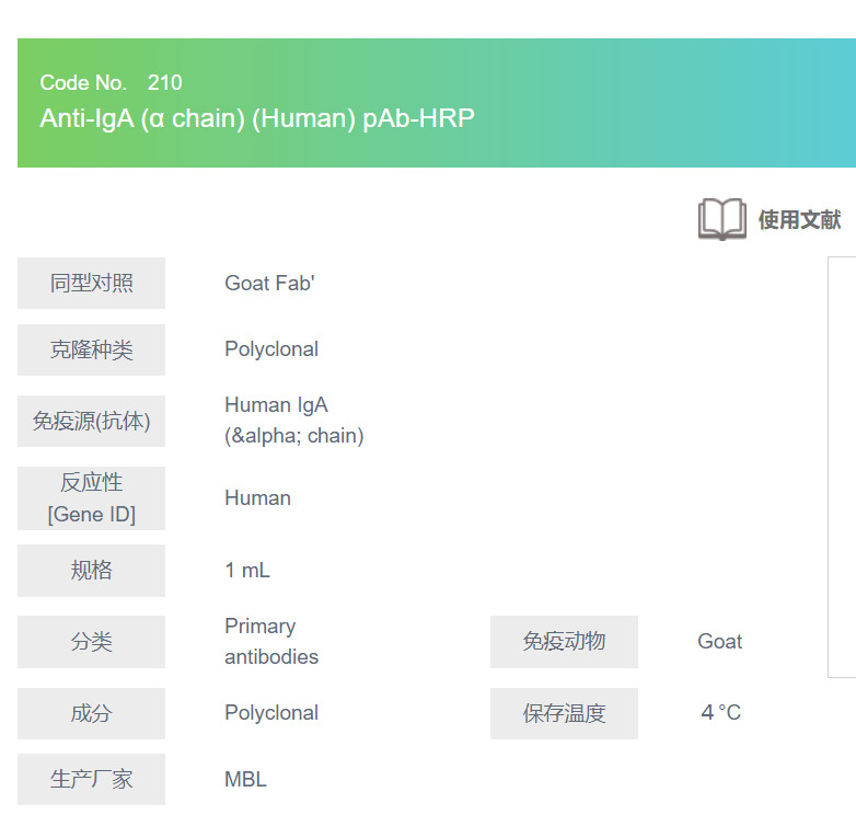 Anti-IgA (α chain) (Human) pAb-HRP