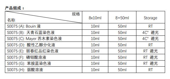 改良Masson三色染色液